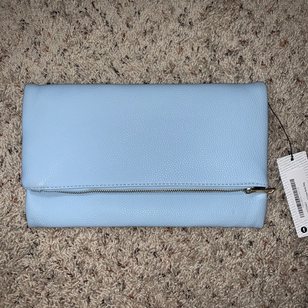 Baby blue clutch